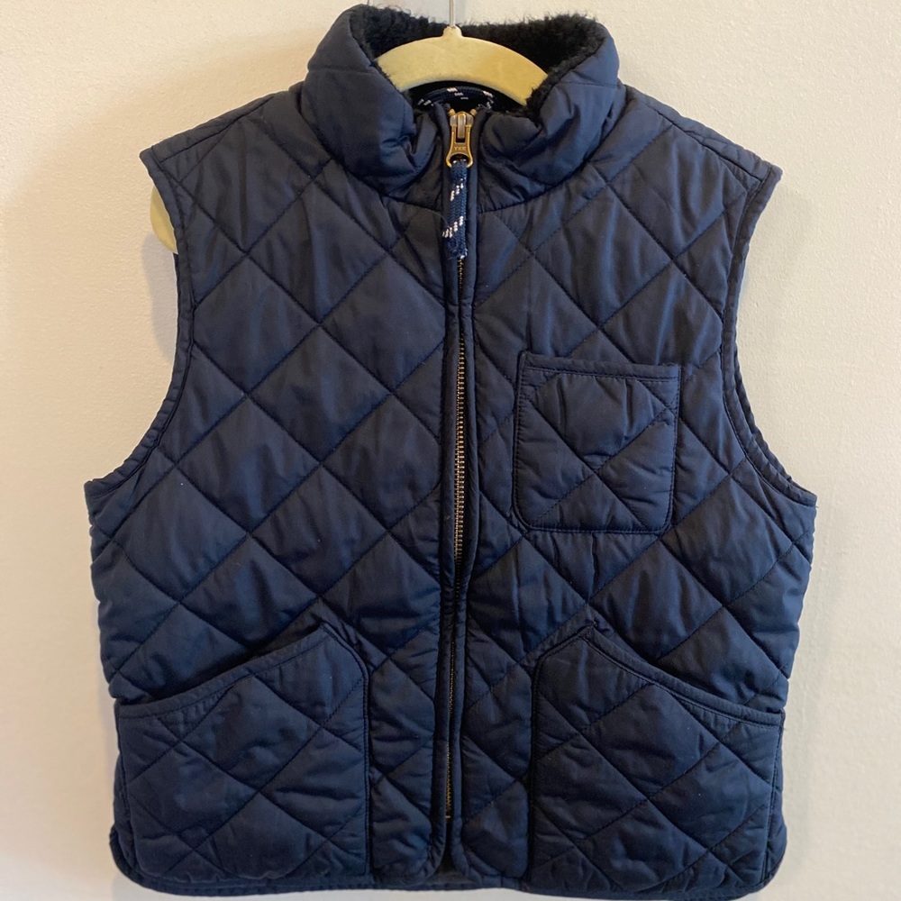 Crewcuts - Quilted Navy Barbour style kids vest